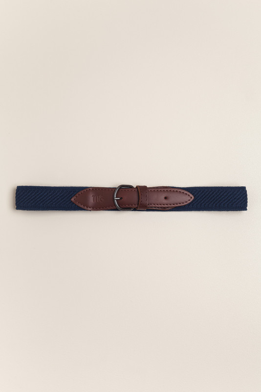 Cinturón elastizado ancho azul
