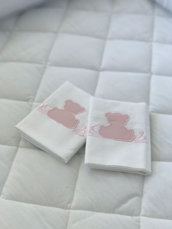 Kit 2 fundas almohada teddy rosa quartzo